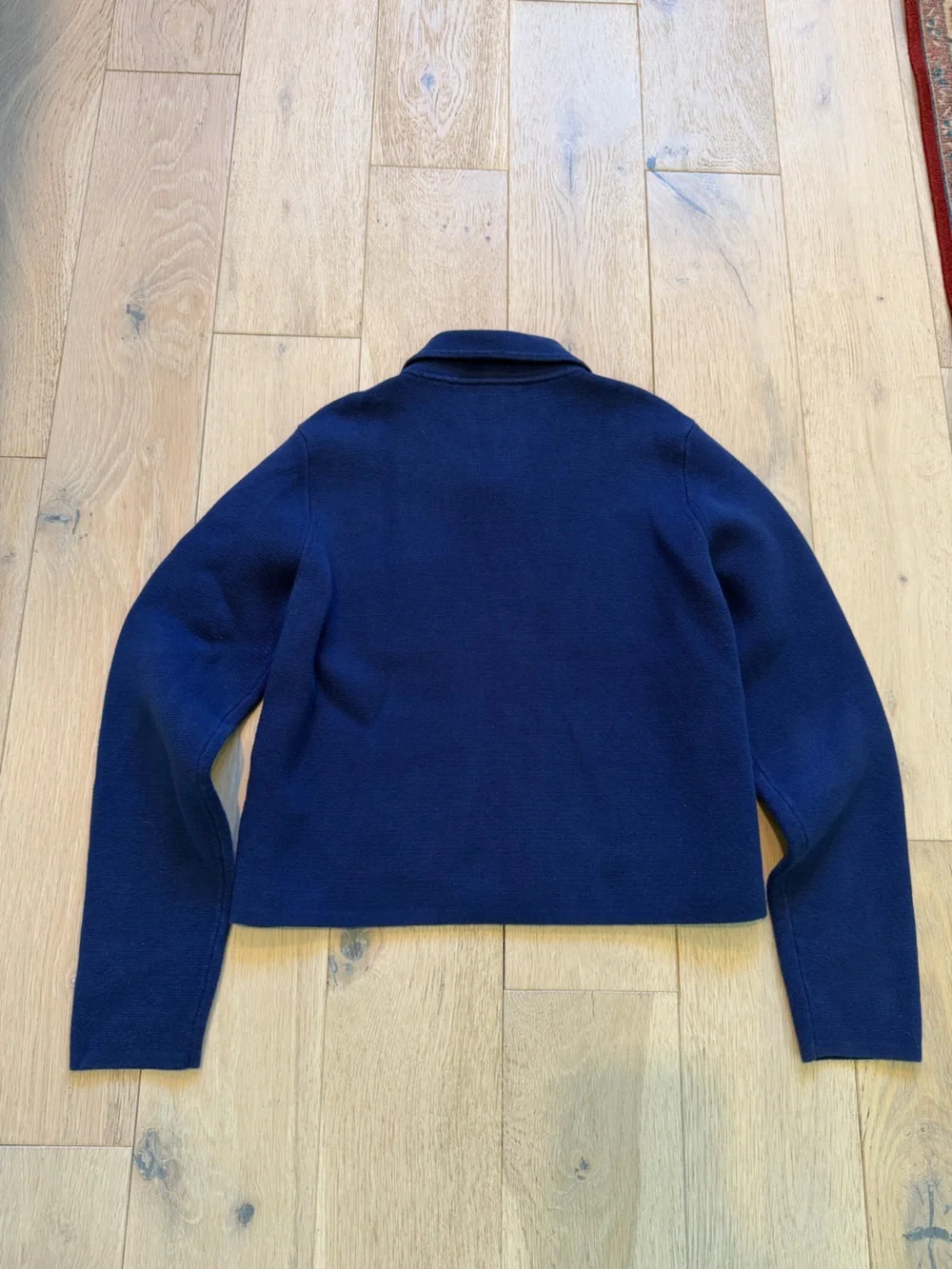 Crewcuts Navy Knit Button-Front Jacket with Patch Pockets